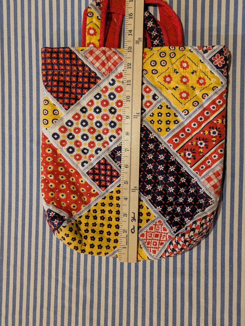 Vintage Now! Designs San Francisco Quilted Patchwork Tote Bag 1970s